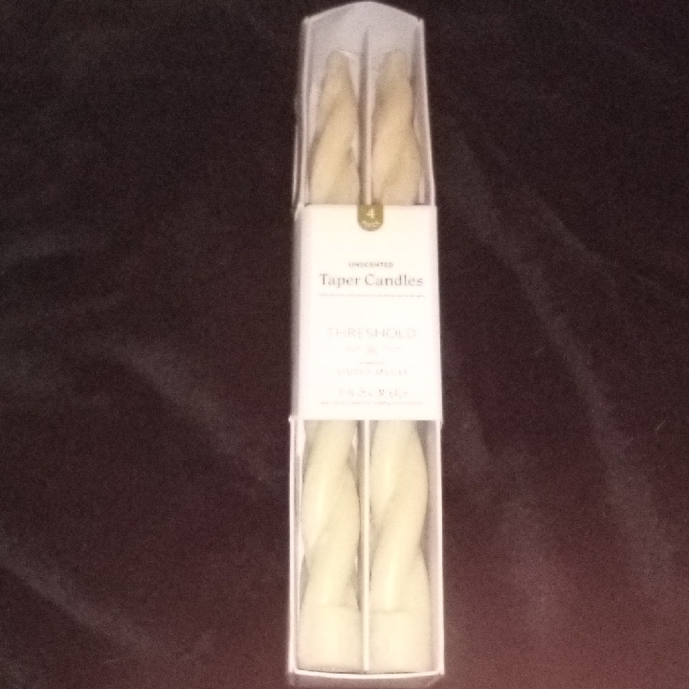 Threshold Ivory Twisted Taper Candles